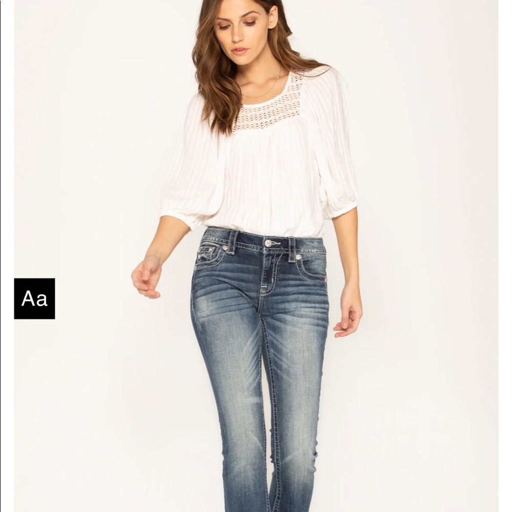 Miss Me Chloe Boot Aztec Embroidered Jeans